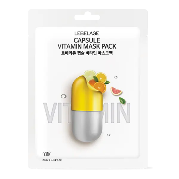 Masca pentru fata cu vitamine Capsule Vitamin Tree Fruit, 28ml, Lebelage