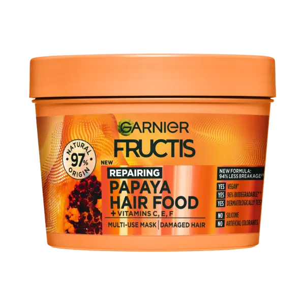 Masca reparatoare pentru parul deteriorat Hair Food Papaya, 390ml, Fructis