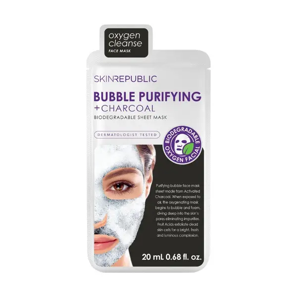 Masca servetel cu carbune, 20ml, Skin Republic