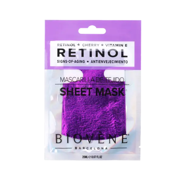 Masca servetel cu Retinol si Vitamina E Signs of Aging, 20ml, Biovene