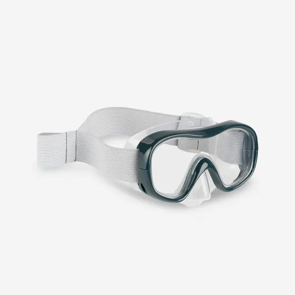 Mască snorkeling 100 Gri perlă Copii