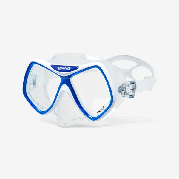 Mască Snorkeling și scufundări Mares Ridley Transparentă Alb/Albastru