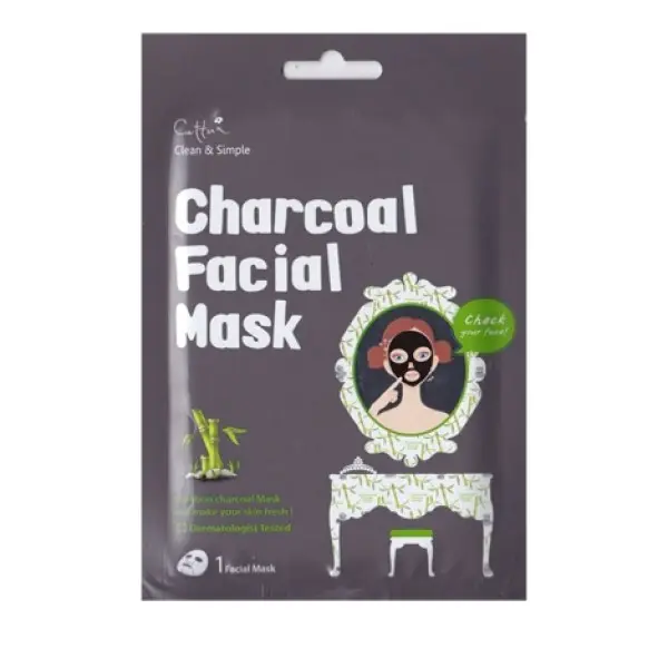 Masca tip servetel cu carbune si Houttuynia Cordata, 20g, Cettua
