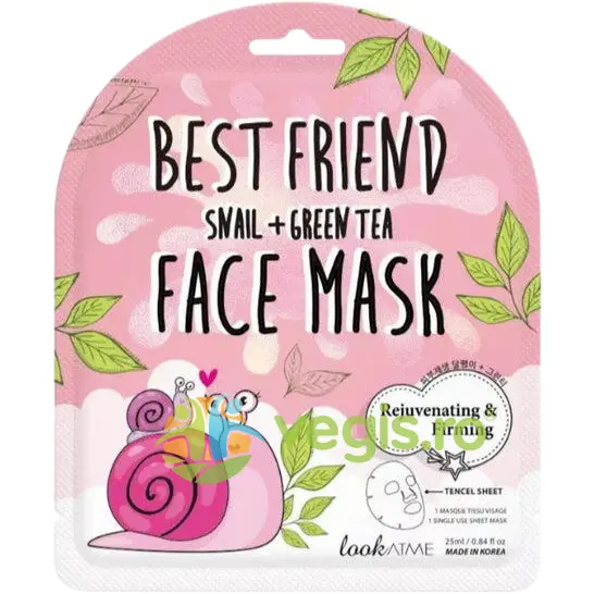 Masca Tip Servetel pentru Rejuvenare si Fermitate cu Extract de Ceai Verde si Mucina de Melc 25ml