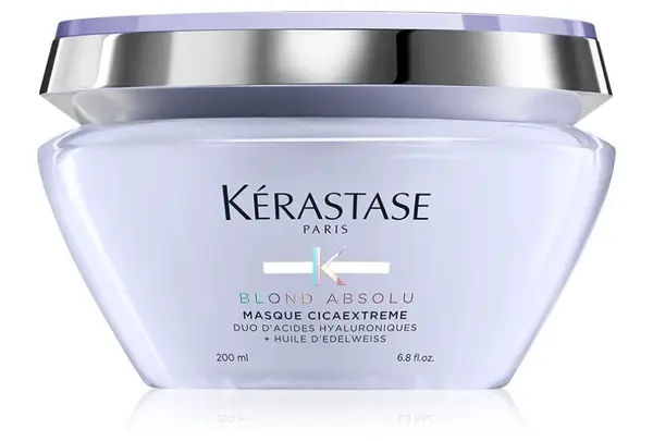 Masca ultra-hidratanta pentru par blond decolorat Masque Cicaextreme Blond Absolu, 200ml, Kérastase