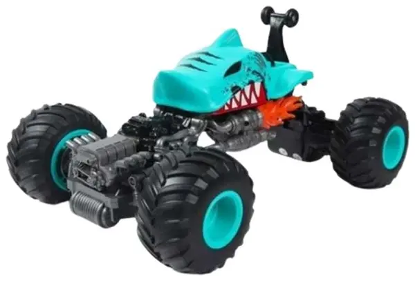 Mașină controlată radio Crazon - Off-Road, cu roți din față rotative, 1:16, albastru