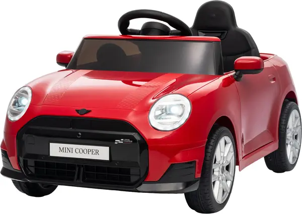Mașină cu acumulator KikkaBoo - Licensed MINI Cooper, Roșu