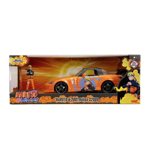 Masina cu figurina Jada Toys Honda S2000 - Naruto Shippuden (Portocaliu)