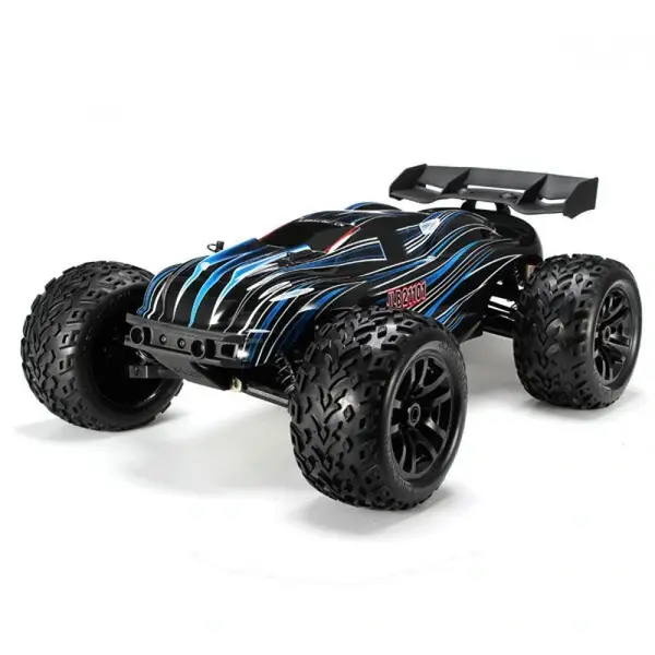 Masina cu telecomanda JLB RACING Cheetah 21101 4WD, de mare viteza 80km/h, scara 1:10, 2.4G, acumulator 3S 11.1V 4000 mAh 30C, autonomie 20 min, motor fara perii