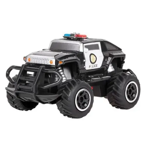 Masina cu telecomanda Mini RC Car Police Quer, scara 1:43 (Negru/Alb)