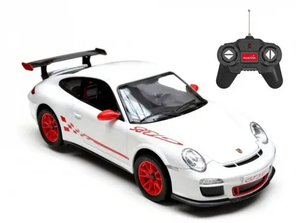 Masina cu Telecomanda Porsche GT3 RS Alb, Scara 1:24