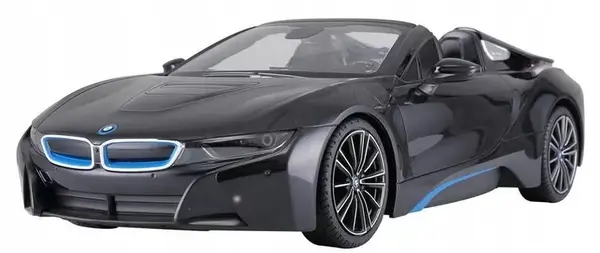 Mașină cu telecomandă Rastar - BMW I8, 1:12, neagră