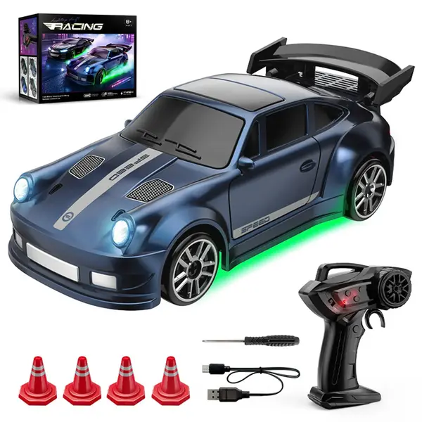 Masina cu telecomanda RC, 1:64, 4x4, Lumini LED, Viteza si drift pe masa - Default Title