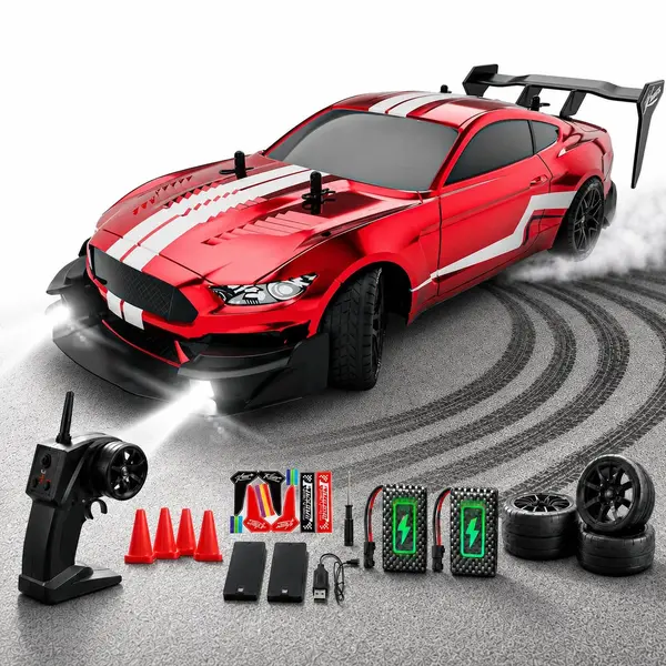 Masina cu telecomanda RC Timebox, 30km/h, 1:16, 4x4, Drift car, lumini LED, Rosu - Default Title