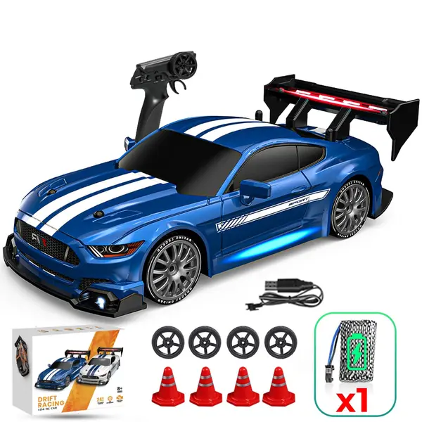 Masina cu telecomanda RC Timebox, 30km/h, 1:24, 4x4, Drift car, Albastru - Default Title