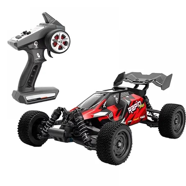 Masina cu telecomanda SCY-16201PRO, 1:16, Brushless 4x4 Off-Road, viteza maxima 70 km/h, Suspensie Independenta, LED, Telecomanda 2.4 GHz, Baterie Inclusa, Autonomie 18 min, Culoare rosu