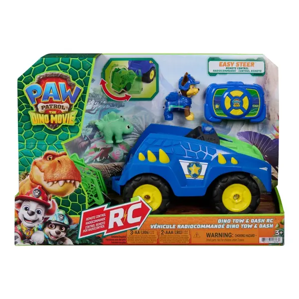 Masina cu telecomanda si figurine, Paw Patrol, Dino Tow and Dash Rc, 6076166