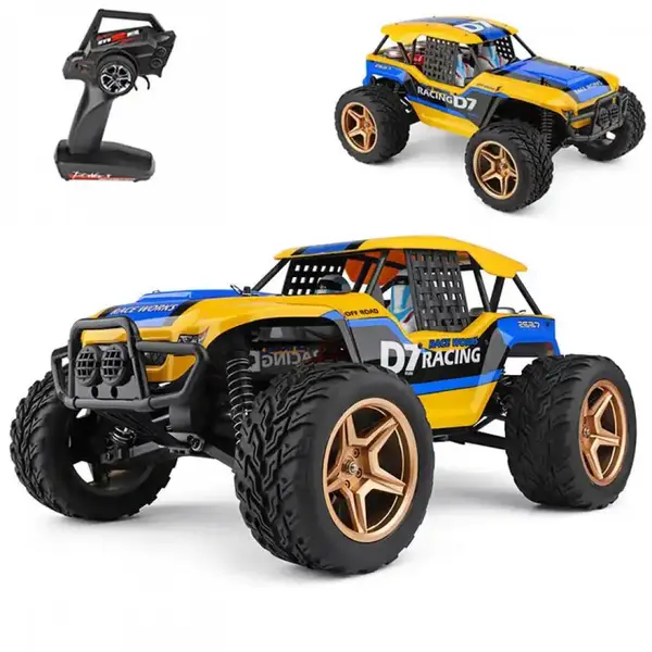 Masina cu telecomanda Wltoys D7 1:12 4WD 2.4G, viteza maxima ~45km/h, acumulator 7.4V 1500 mAh Li-Ion, autonomie ~10 min