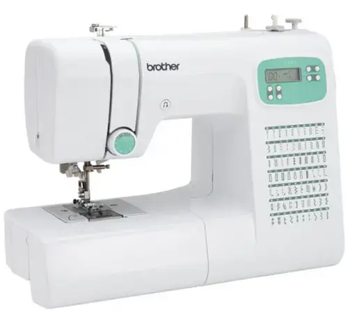 Masina cusut computerizata Brother CS70S, 70 cusaturi, Ecran LCD, 7 butoniere automate, LED, 750 imp/min (Alb/Albastru)
