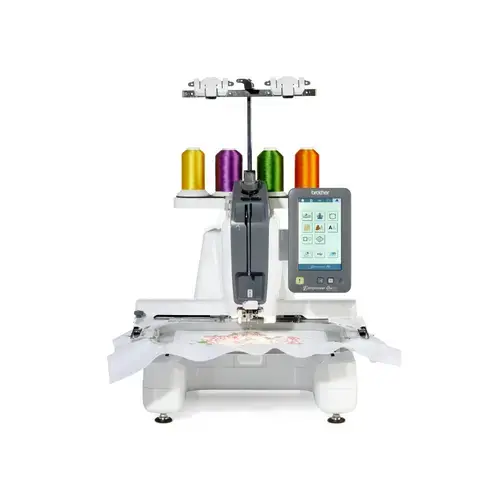 Masina de brodat Brother PR1X, 495 modele broderie, alfabet Graffiti, Ecran LCD 7inch, Iluminare LED (Alb)