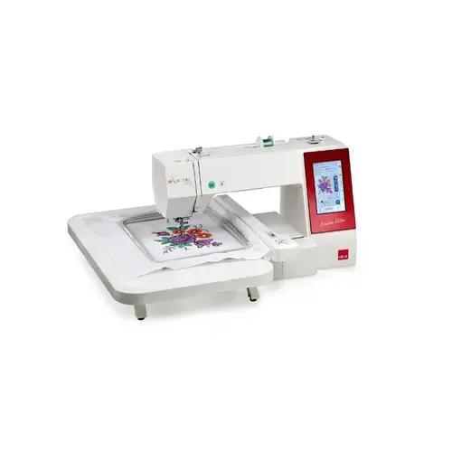 Masina de brodat Elna eXpressive 830 CE, 160 broderii, 860 imp/min, Iluminare LED, USB (Alb)