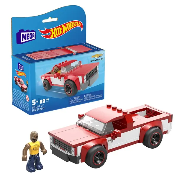Masina de curse cu pilot, Hot Wheels, Mega, 83 Chevy Silverado, HHL97