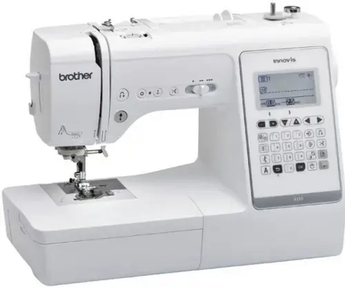 Masina de cusut computerizata Brother A150VM1, 150 Cusaturi, 10 Broderi, 850 Imp/min, Iluminare LED, Ecran LCD (Alb)