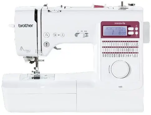 Masina de cusut computerizata Brother A50VM1, 50 Cusaturi, 850 Imp/min, Iluminare LED, Ecran LCD (Alb)