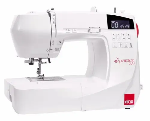 Masina de cusut Elna eXperience 550, 50 cusaturi, Ecran LCD (Alb)