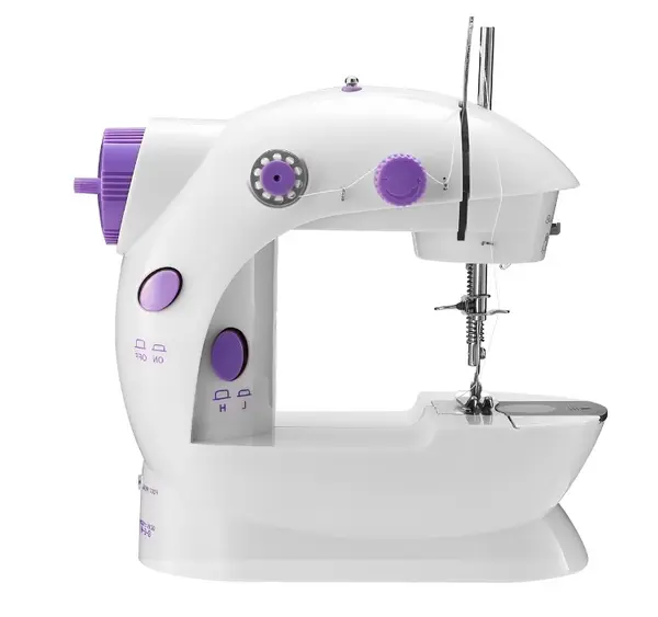 Masina de cusut portabila mini SM 202A cu 2 fire 2 viteze compacta