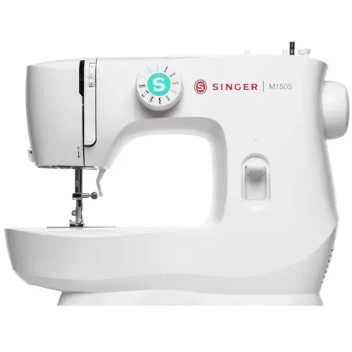 Masina de cusut Singer M1505, 6 programe, Presetare lungime si latime a cusaturii, Iluminare LED, Alb
