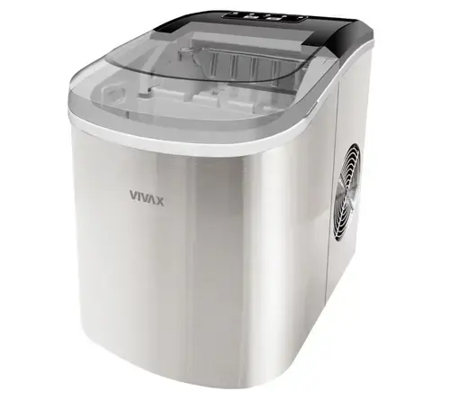 Masina de facut gheata Vivax Ice Maker IM-122T, Portabila, productie gheata 12 kg/24h, capacitate 2.2 l, 2 dimensiuni cuburi de gheata (Argintiu)