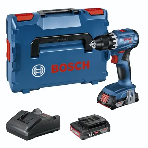Masina de gaurit Bosch, GSR 18V-45, cu acumulator/burghiu, Albastru