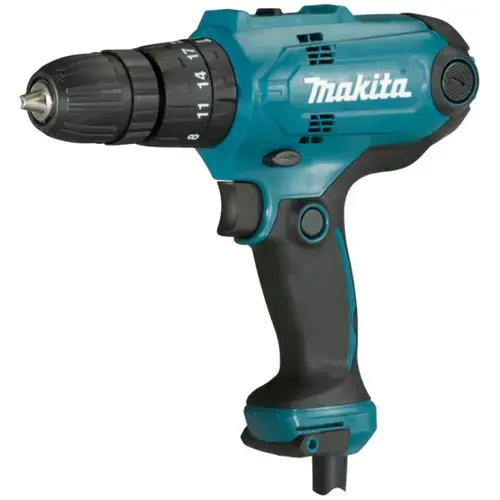 Masina de gaurit si insurubat (bormasina) cu percutie Makita HP0300, 320 W, 230 V, 2 trepte viteza, 1500 RPM, 22.500 BPM, 21/56 Nm