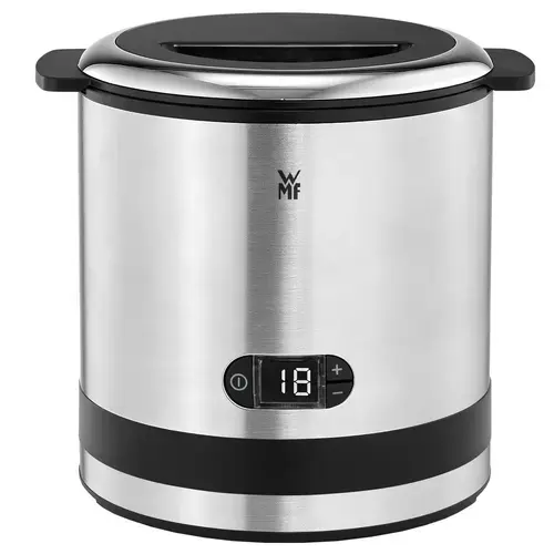 Masina de inghetata WMF 416450011, 12 W, recipient 0.3 L, Afisaj LCD, Timer (Inox)