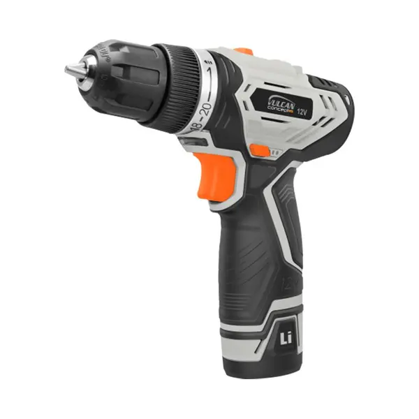 Mașină de înșurubat cu acumulator VULCAN VZV12, Li-Ion 12V, 1.3Ah, cuplu 25Nm, 2 viteze