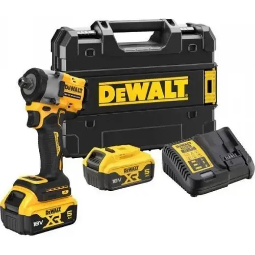Masina de insurubat cu impact DeWALT DCF922P2T-QW, 2500 rpm, 406/610 Nm, 1/2inch + 2x Acumulatori 18V 5.0 Ah, Incarcator si Valiza TSTAK