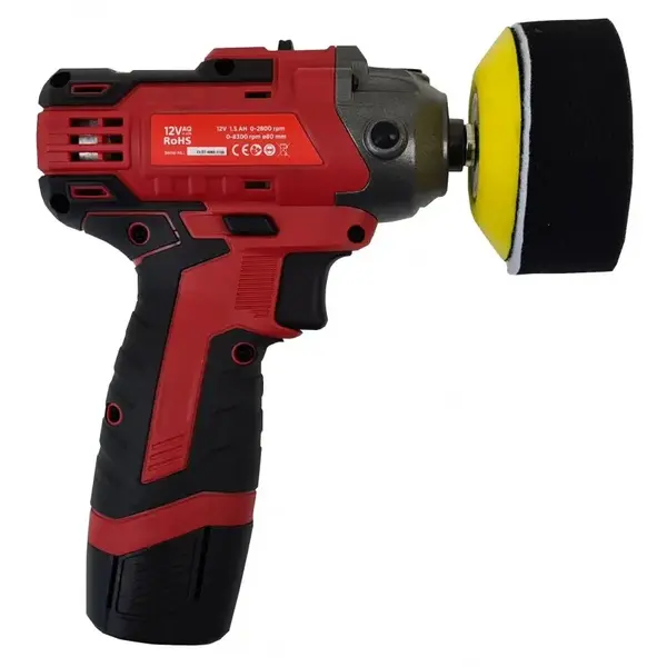 Masina de polish cu acumulator, taler 75mm, 8300 rotatii pe minut, prindere M8, acumulator 10.8V 1.5Ah, ROOKS