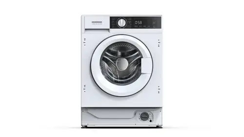 Masina de spalat incorporabila HEINNER HWM-BI814IVA+++, 8 kg, 1400 rpm, Clasa A, Motor Inverter, 15 programe, Display digital, Prespalare, Start intarziat (Alb)