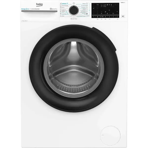 Masina de spalat rufe Beko BM5WFSU67415W, 7 kg, 1400 RPM, Child Lock, Display LCD, SteamCure, AddXtra, ProSmart Inverter, Clasa A