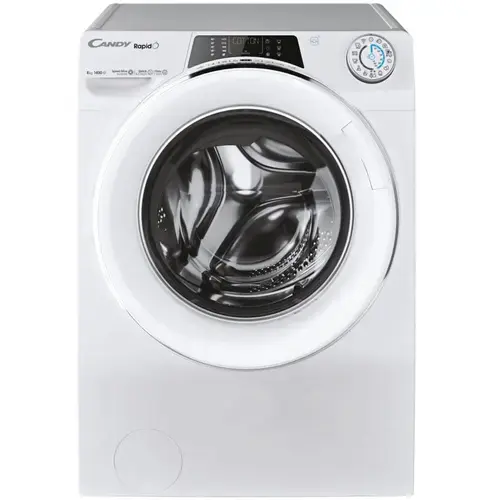 Masina de spalat rufe Candy Rapid’O RO 1486DWMST/1-S, 8 kg, 1400 RPM, Clasa A, Steam, Motor Speed Drive Inverter, Conectivitate Wi-Fi/hOn app, Quick&Clean Technology, Alb