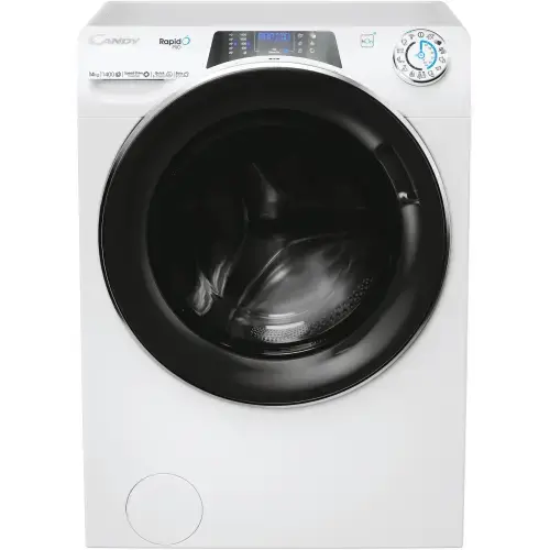 Masina de spalat rufe Candy Rapido Pro RP RP 4146BWMBC/1-S, 14 kg, 1400 RPM, Motor Inverter, Quick&Clean Technology, Steam Hygiene+, WiFi, Easy Iron+, Clasa A (Alb)
