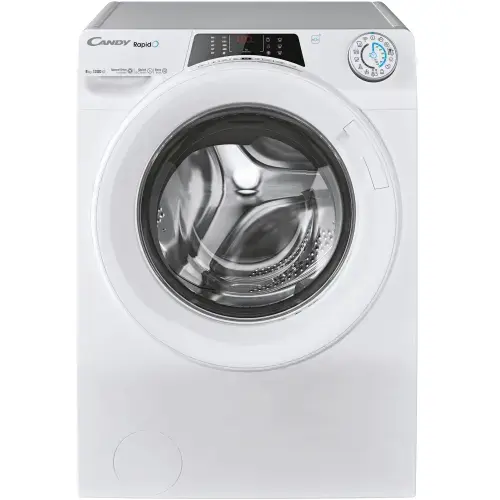 Masina de spalat rufe Candy Rapido RO 1284DWMT/1-S, 8 kg, 1200 RPM, Motor Inverter, WiFi, Quick&Clean, Clasa A (Alb)