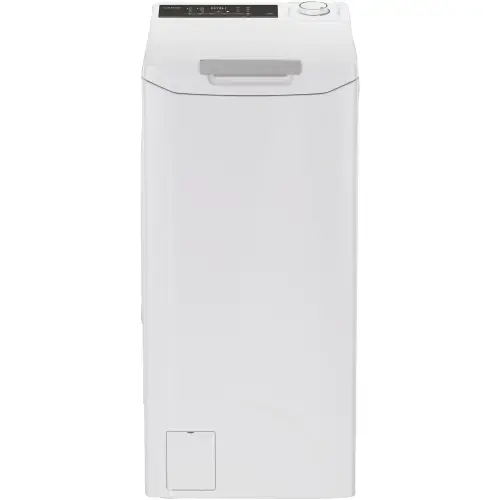 Masina de spalat rufe cu incarcare verticala Candy TCA474TM5-S, 7 kg, 1400 RPM, Clasa A, Motor Inverter, Display digital 4D, Wifi,Mix Power Systems, Gentle touch opening (Alb)