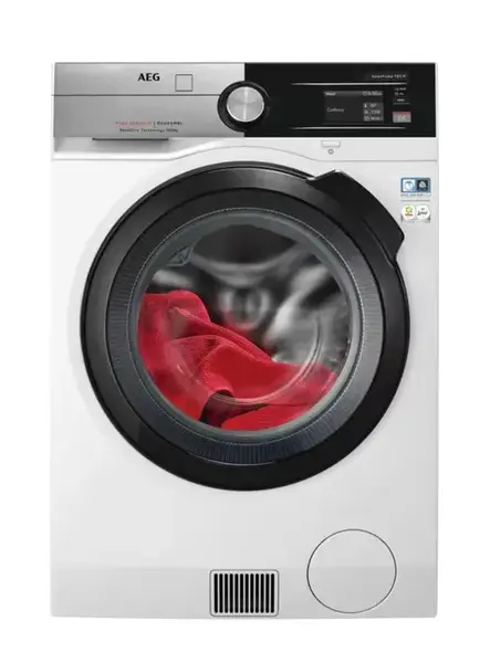 Masina de spalat rufe cu uscator AEG SERIA 9000 L9WAN61BCE, Spalare 10 kg, Uscare 6 kg, 1600 rpm, Clasa A/B, Wi-Fi, Pompa de Caldura, AbsoluteCare, SensiDry, ProSense, ProSteam, Motor Inverter, Display TFT (Alb)