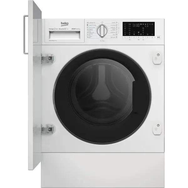 Masina de spalat rufe cu uscator Beko B5DBT68547W, 8/5 kg, 1400 RPM, Clasa D, 15 programe, Child Lock, Digital Display, Alb
