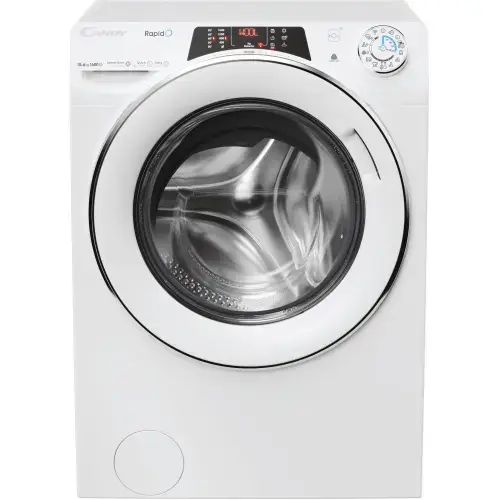 Masina de spalat rufe cu uscator Candy Rapido ROW 4964DWMT1-S, 10 kg spalare, 6 kg uscare, 1600 RPM, Motor Inverter, Wi-Fi, Bluetooth, Steam, Quick&Clean, Clasa A (Alb)