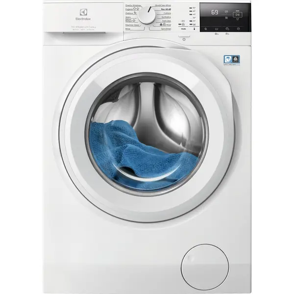Masina de spalat rufe cu uscator Electrolux PerfectCare700 Ecoline EW7W2481E, 8/5 kg, 1400 RPM, LCD, Motor Inverter, SteamCare+Sensicare, TimeManager, Clasa A/D, Alb