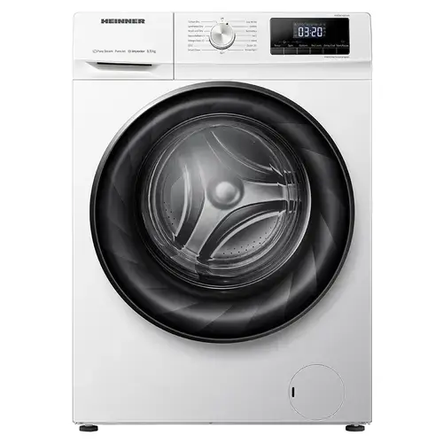Masina de spalat rufe cu uscator Heinner HWDM-H8514A, Spalare 8 kg, Uscare 5 kg, 1400 RPM, Clasa A, Motor inverter Display LED, Blocare acces copii (Alb)