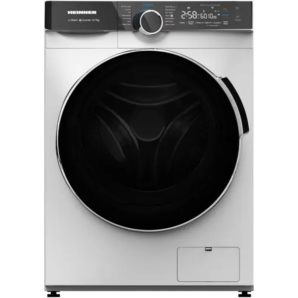 Masina de spalat rufe cu uscator Heinner HWDM-M1014IVKB, Spalare 10 kg, Uscare 7 kg, 1400 RPM, Clasa B, Display digital, Alb